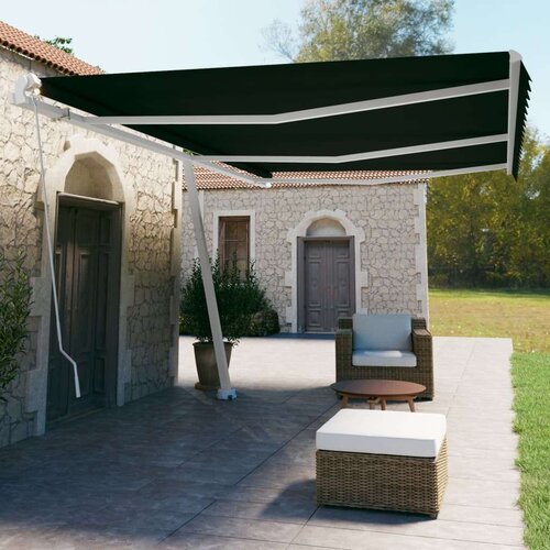  Samostojeća tenda na ručno uvlačenje 600 x 350 cm antracit Slike