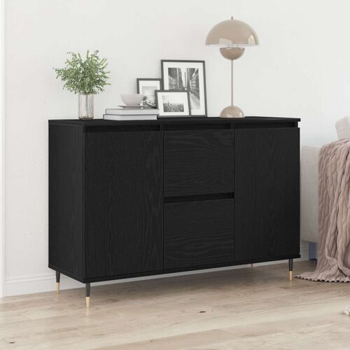  Strana s vratima i ladicama Crna hrastovina 101 5x35x70 cm Cijene
