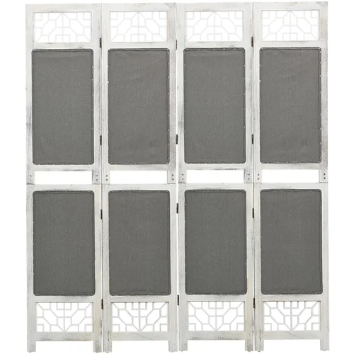 vidaXL 338555 4-Panel Room Divider Grey 140x165 cm Fabric