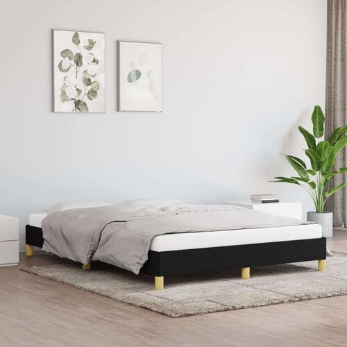  Za krevet crni 140x200 cm od tkanine Slike
