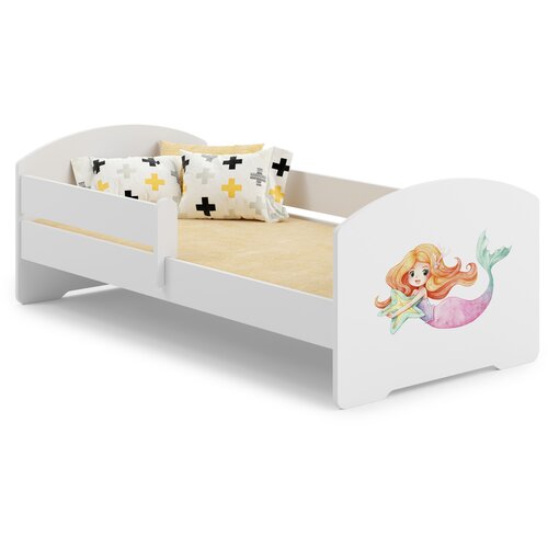 Kobi Furniture Otroška postelja LUK 160x80 z ograjami - Morska deklica, (21960892) Cene