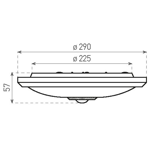  LED plafonsko svetlo sa senzorom i modulom za nuždu MANA LED/16W/230V 4000K Slike