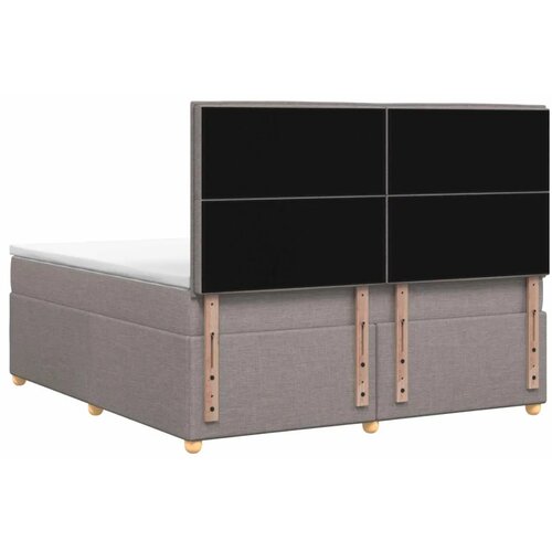  Boxspring krevet s madracem Sivosmeđa 160 x 200 cm Tkanina - Sivosmeđa 160 x 200 cm Dizajn linija Slike
