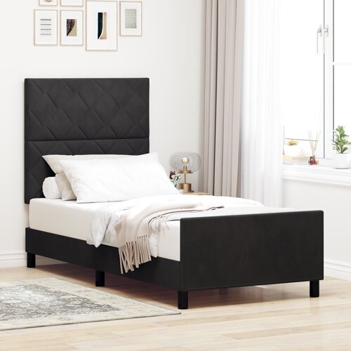 VidaXL Krevetni okvir Crna 100x200 cm Bar&amp;scaron;un Slike