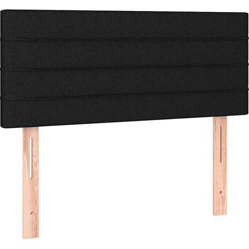  box spring s madracem LED crni 120 x 200 cm od tkanine Slike