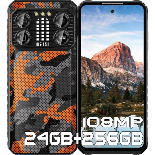 IIIF150 B2 Pro 24/256GB, oranžna pametni robustni telefon Android 13, 10000mAh 108MP+24MP nočni vid, (21579701)