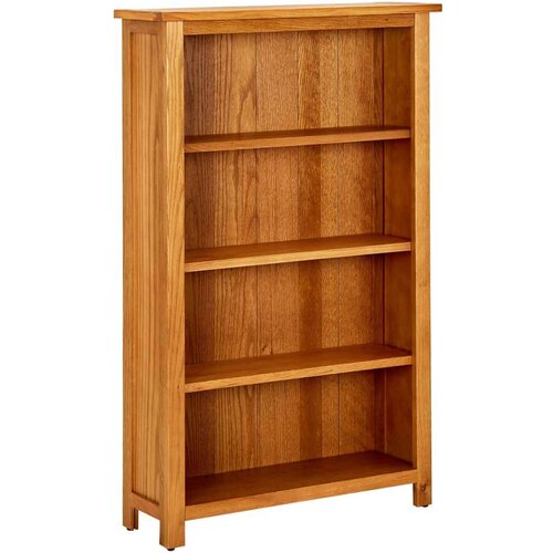vidaXL Knjižna omara 4-nadstropna 70x22x110 cm trdna hrastovina Cene