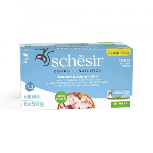 Schesir Complete&Balanced konzerva za mačke Multipack - Tuna i brancin želeu 85g Cene
