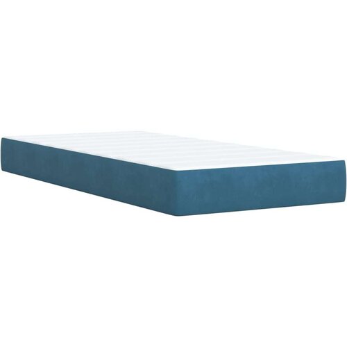 VidaXL Box spring krevet s madracem plavi 80 x 200 cm bar&amp;scaron;unasti Slike
