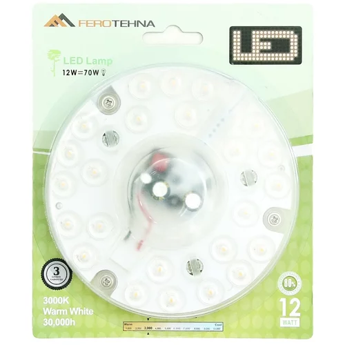 Ferotehna LED modul (12 W, 950 lm, toplo bela svetloba, 122 x 10 mm, okrogel)