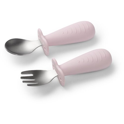 BabyOno Be Active Stainless Steel Spoon and Fork pribor za otroke Pink 12m+ 2 kos Cene