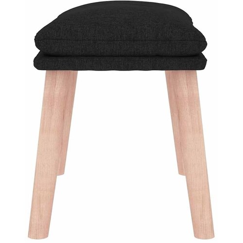  Tabure crni 45 x 29 5 x 35 cm od tkanine - Crna 1 Svjetlosmeđa Slike