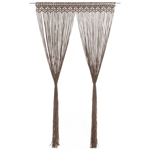 vidaXL Zavesa makrame taupe 140x240 cm bombaž, (21024741) Cene