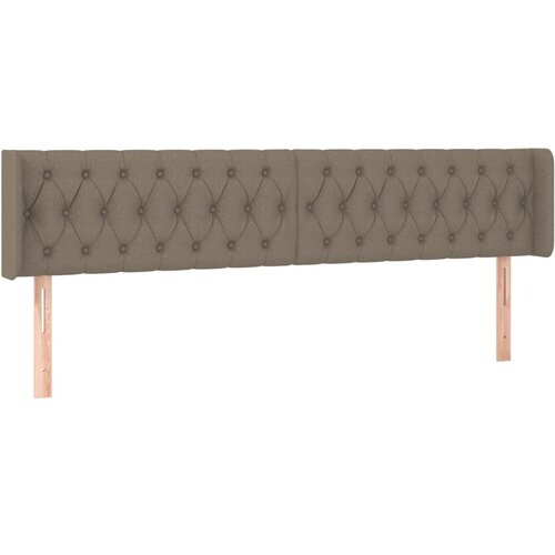 Maison Chic posteljno vzglavje - vzglavna omarica - nočna omarica z u&amp;scaron;esi taupe 183x16x78/88 cm blago, (21711374) Slike