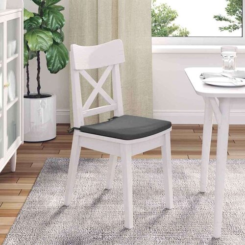 VidaXL Jastučići za sjedenje 4 pcs Tamno siva 40 x 40 x 3 cm tkanina Slike
