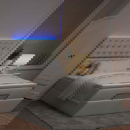 vidaXL Okvir kreveta s madracima svijetlosivi 120x200cm baršunasti Cijene