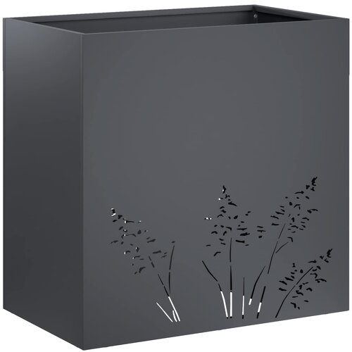  Vrtna saksija Antracit 50 x 30 x 49 cm Čelična vrata Slike