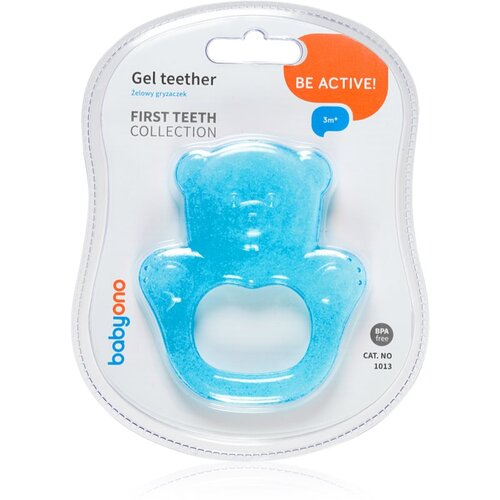 BabyOno Be Active Gel Teether grizalo Blue Bear 1 kos Slike