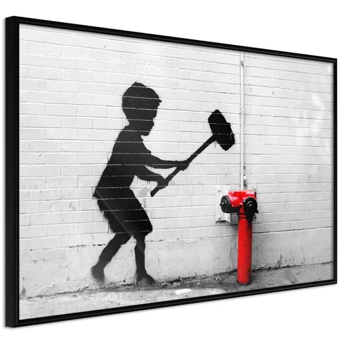  Poster - Banksy: Hammer Boy 60x40