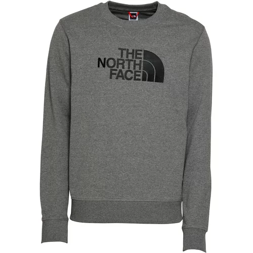 The North Face Sweater majica 'Drew Peak Crew Light' siva melange / crna