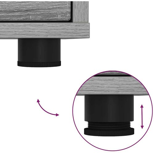  Noćni ormarići s ladicama 2 pcs Siva Sonoma 30 5 x 30 x 43 cm Slike