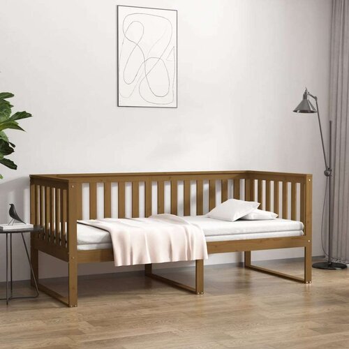  Dnevni krevet boja meda 100x200 cm od masivne borovine Slike