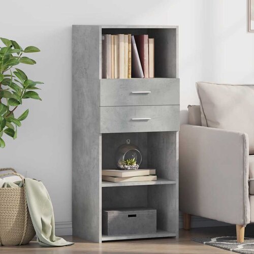  Visoka komoda boja betona 50 x 42,5 x 124 cm konstruirano drvo Cijene