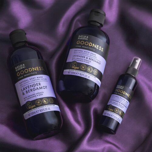 Baylis &amp;amp; Harding Goodness Sleep Beautifully antistres gel za tu&amp;scaron;iranje za miran san Lavender &amp;amp; Bergamot 500 ml Slike