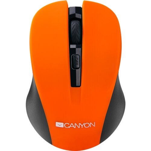 Canyon MW-1 2.4GHz wireless optical mouse with 4 buttons, dpi 800/1200/1600, orange, 103.5*69.5*35mm, 0.06kg Slike