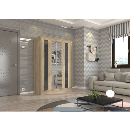 ADRK GARDEROBNA OMARA KEITA 150 CM (VE BARV)-Sonoma hrast/rna Slike