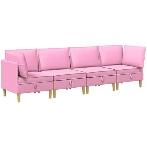  Set namje&amp;scaron;taja za dnevni boravak 4 pcs Ružičasta Tkanina Slike