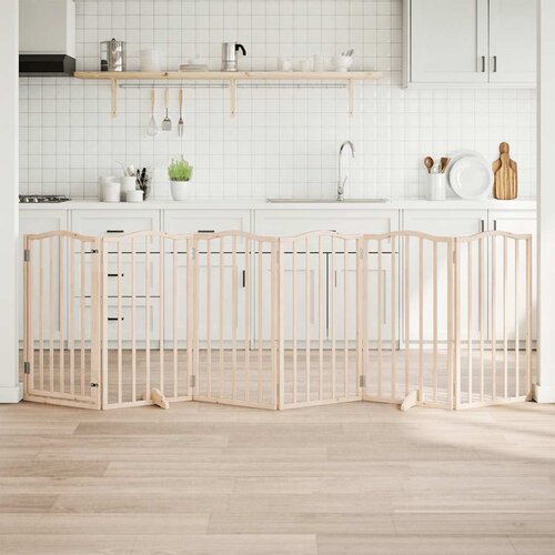 vidaXL Ograda za pse z vrati zložljiva 6 panelov 300 cm topolovina Cene