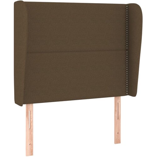  Uzglavlje s u&amp;scaron;ima tamnosmeđe 93x23x118/128 cm od tkanine Slike