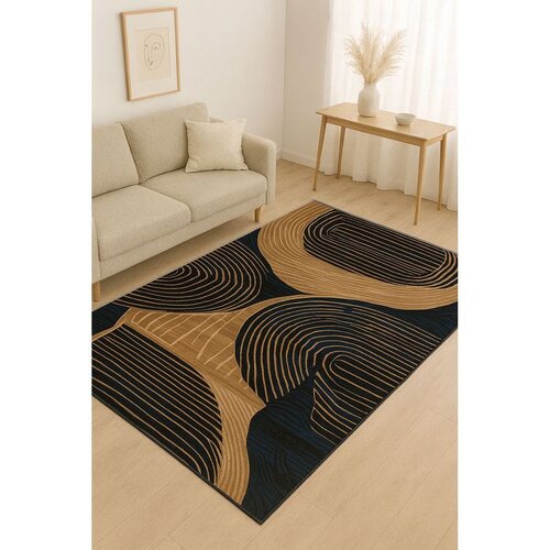 Conceptum Hypnose Tepih BSR-7, Pravougaoni, 120 x 180 cm, Smeđi-crni Cene