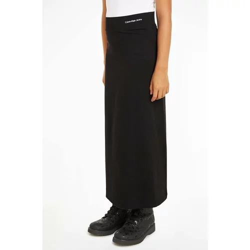 Calvin Klein Jeans Dječja suknja boja: crna, maxi, ravna