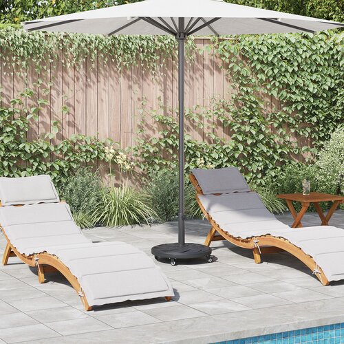 VidaXL Postolje za suncobran Crno Čelik 45 x 45 x 39 cm S kotačima Slike