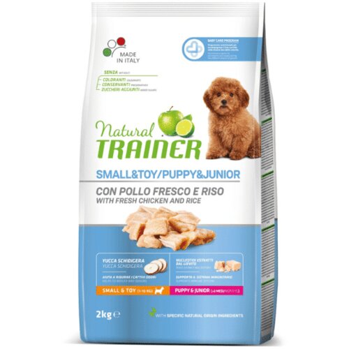 Natural trainer dog small & toy, puppy & junior piletina i pirinač - 7 kg Slike