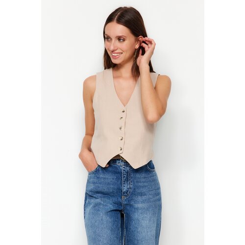 Trendyol Woven Vest with Stone Buttons Slike