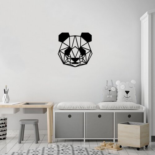 Atelier Del Sofa zidna dekoracija Panda, 50x50 cm, Crna Slike