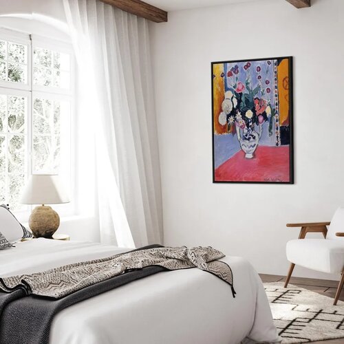  Slika - Henri Matisse &amp;ndash; Bouquet in a Two-Handled Vase 40x60 U crnom drvenom okviru Slike