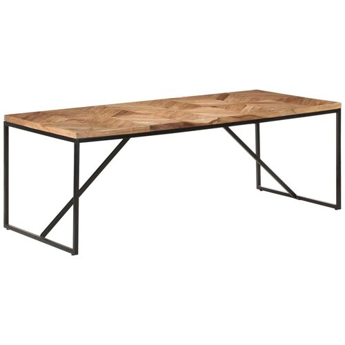 In blagovaonski stol 200 x 90 x 76 cm masivno drvo bagrema i manga Slike