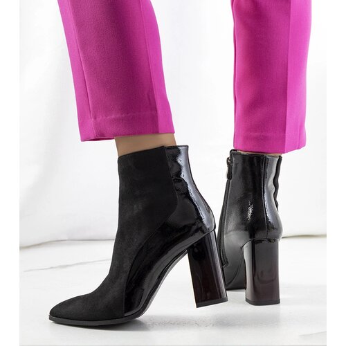 Gemre Black heeled ankle boots Leonar Slike