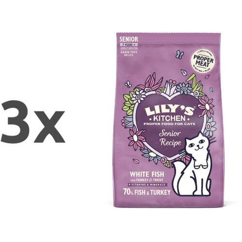 Lily's Kitchen Senior Recipe - bela riba in puran 3 x 800 g Cene