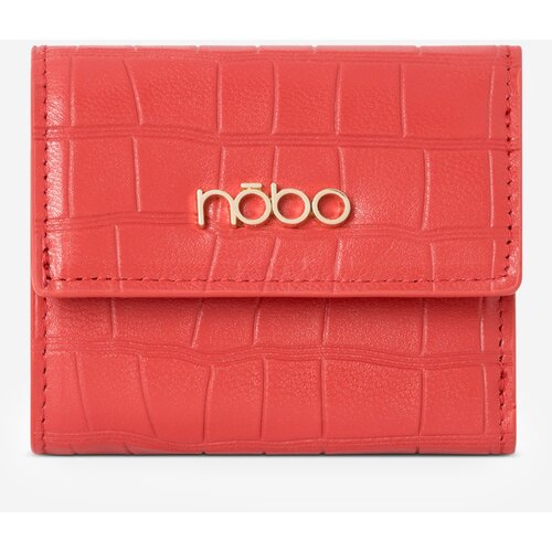 Kesi Nobo Women&amp;#039;s Small Animal Pattern Natural Leather Wallet Red Slike