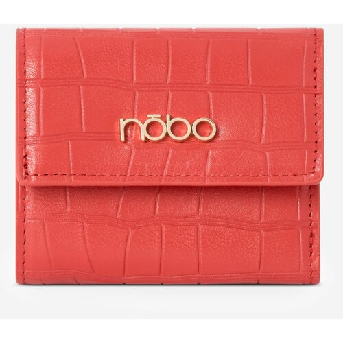 Kesi Nobo Women's Small Animal Pattern Natural Leather Wallet Red Cene