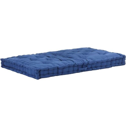  Paletni podni jastuk pamučni 120 x 80 x 10 cm svjetloplavi Slike