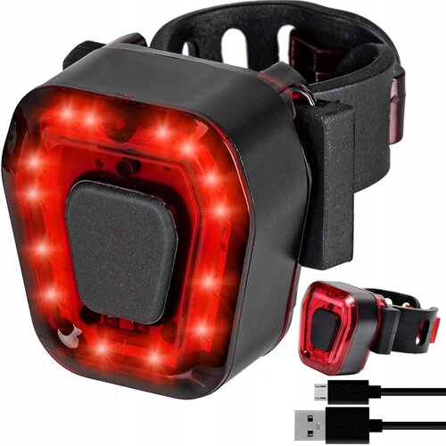  14 LED aku. zadnja kolesarska svetilka rdeča USB Cene