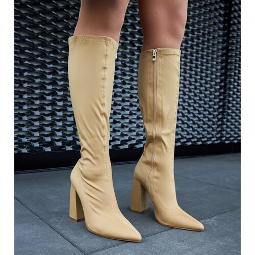 Gemre Beige high heeled boots Kemp Cene