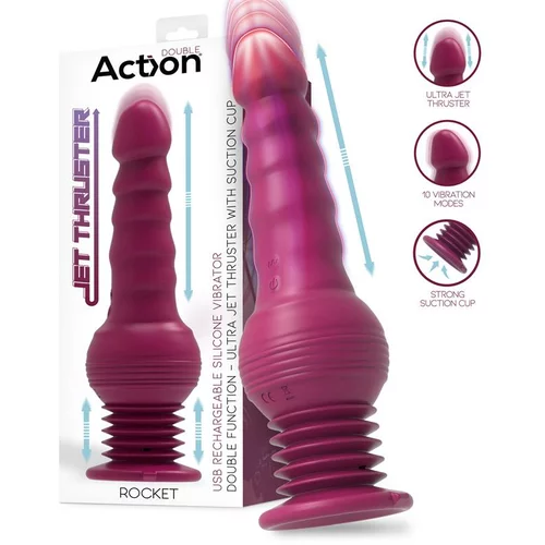 Action Rocket Ultra Jet Thruster Vibrator with Powerfull Suction Cup