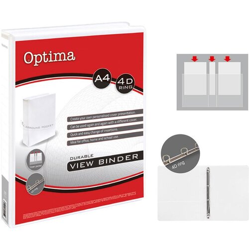 Optima Mapa prospekt A4-25mm 4R bijela/folija 24510 Cijene